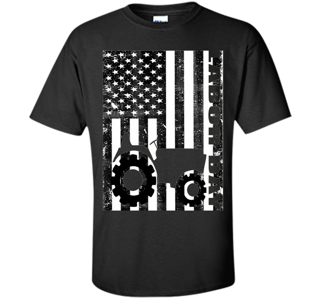 labor day T-shirt, labor day flag american black tshir