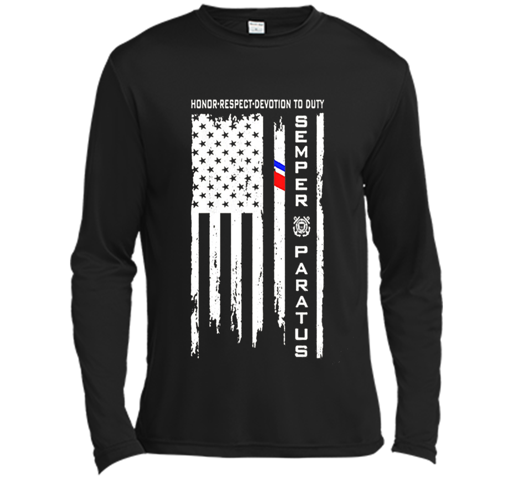 US Coast Guard American Flag - Semper Paratus Tshirt cool shirt