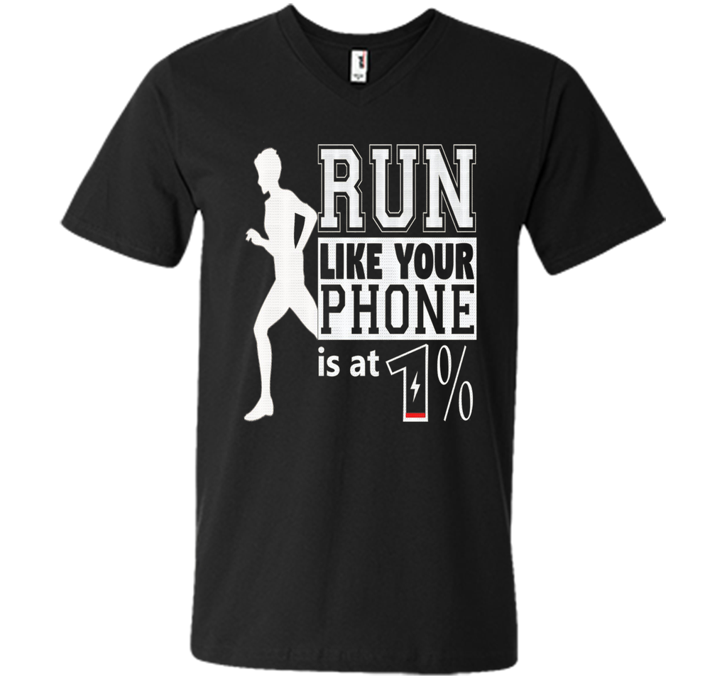 Run Like Your Battery Is Low Funny Running Tshirt