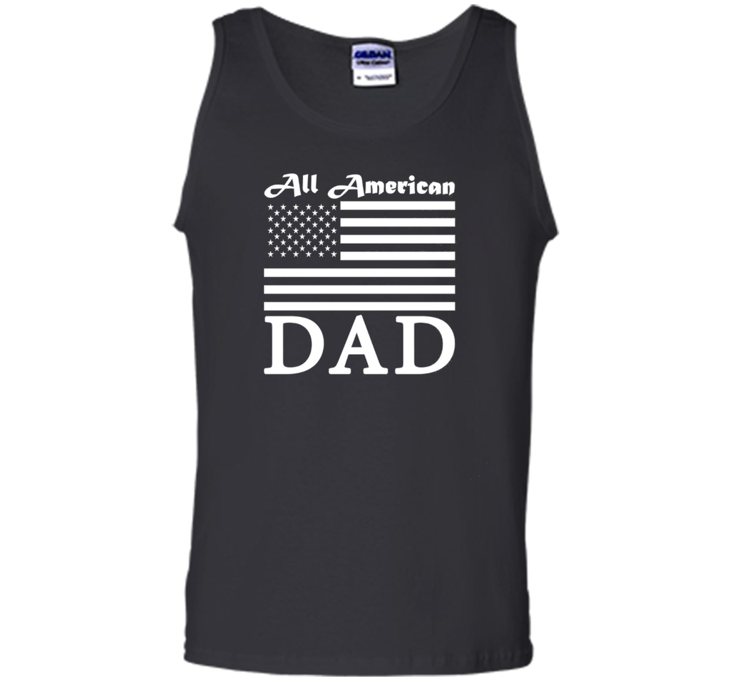 Mens All American Dad American Flag Day T-Shirt