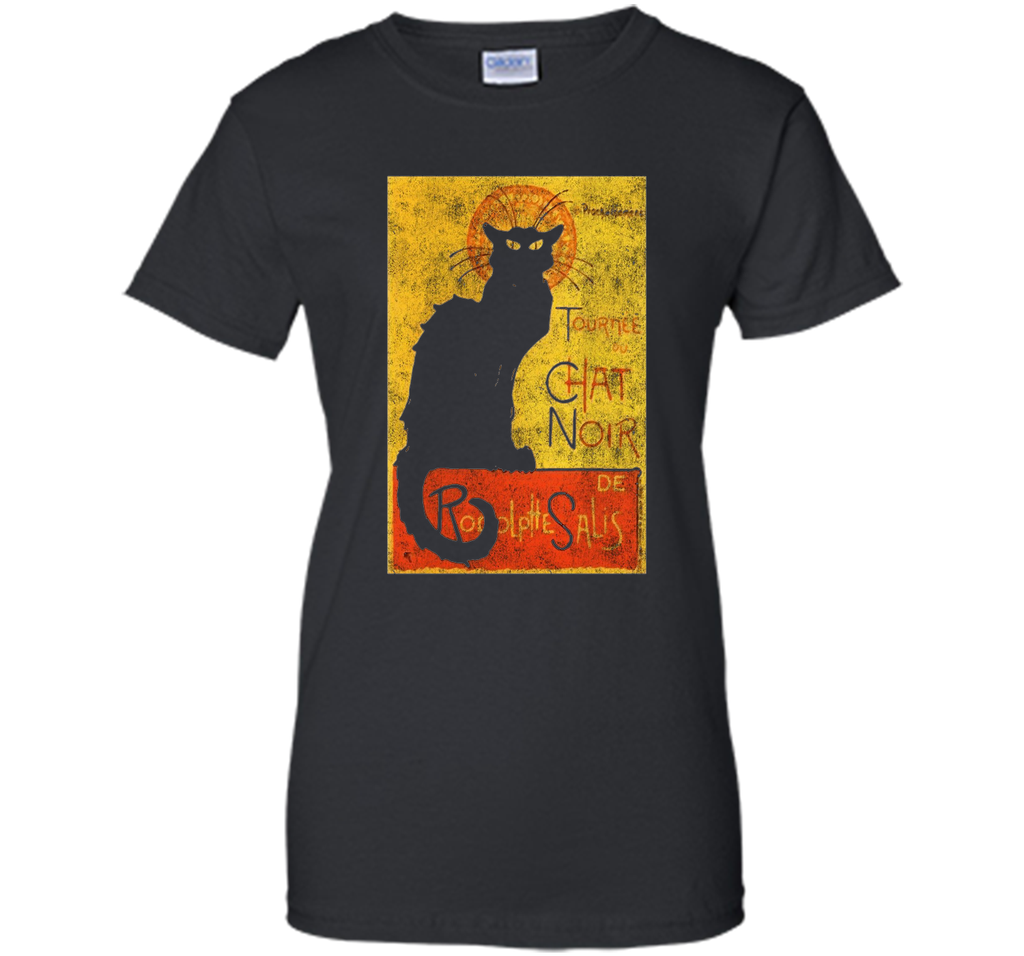 Vintage Tournee du Chat Noir Black Cat Halloween T-Shirt
