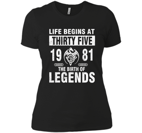 35th Birthday Gifts - Made 1981 The Birth Of Legends Tshirt