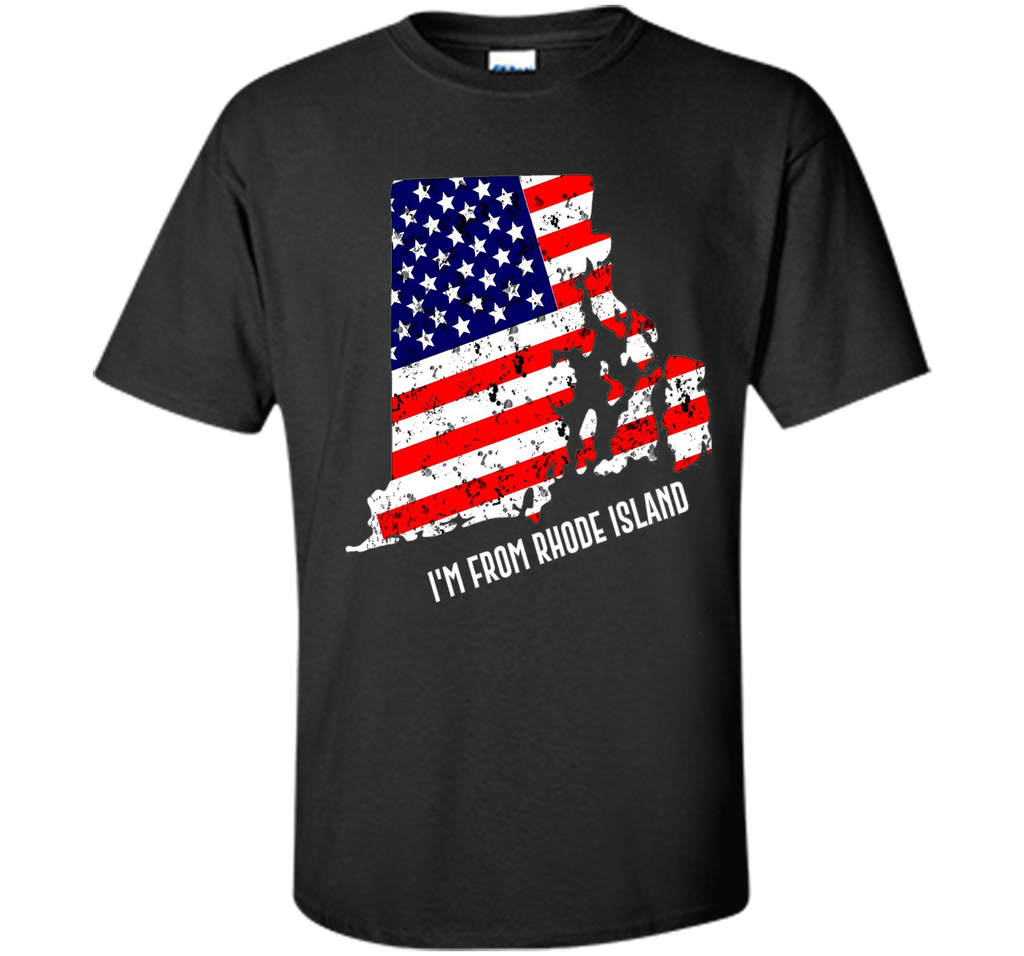 Proud of Rhode Island USA flag Independence day Tshirt