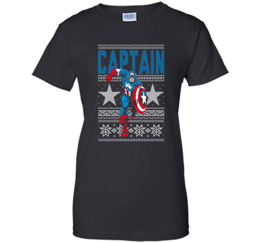 Captain America Star Ugly Christmas Sweater Graphic T-Shirt