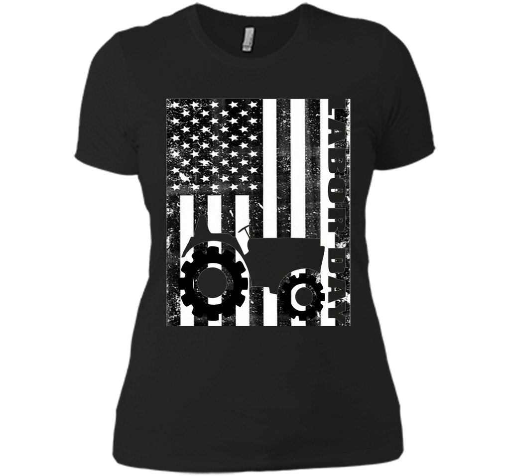 labor day T-shirt, labor day flag american black tshir