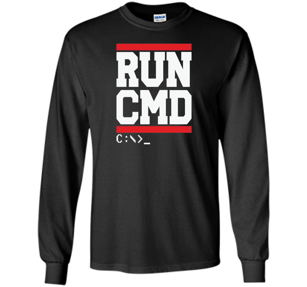 Funny Software Programmer Coder shirt - RUN CMD