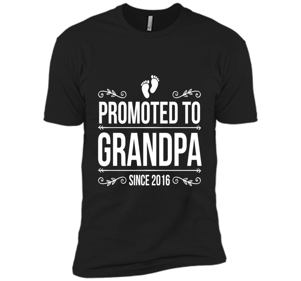 Mens Promoted to Grandpa since 2016 Father's Day T-shirts 2017