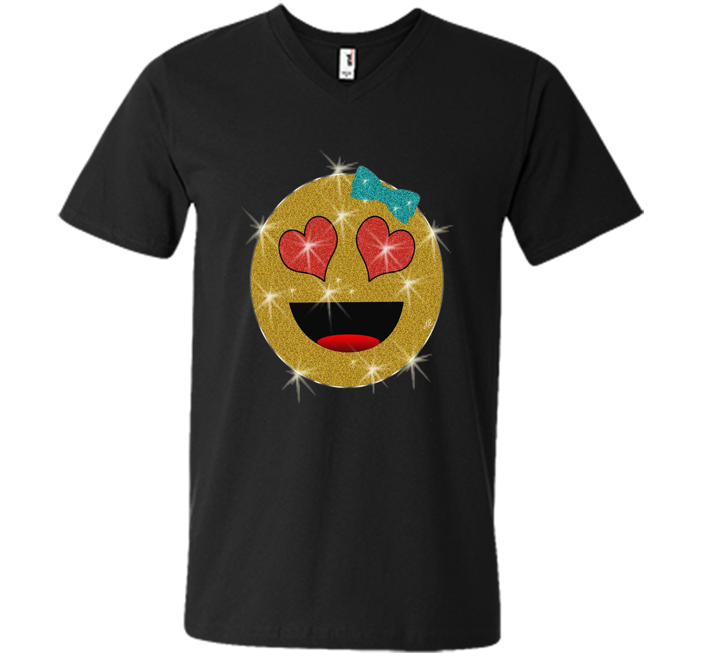 Valentine's Day Emoji Face T-Shirt for Kids and Women