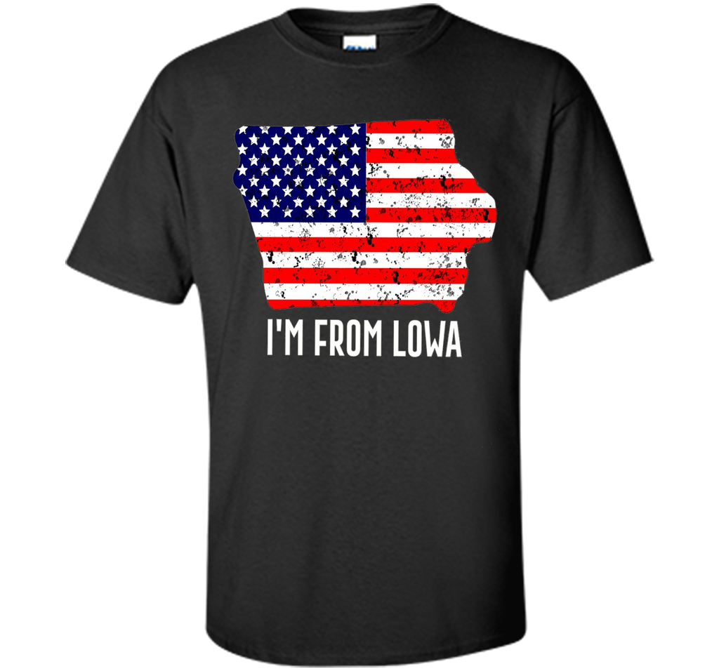 Proud of Lowa-US flag Independence day Tshirt