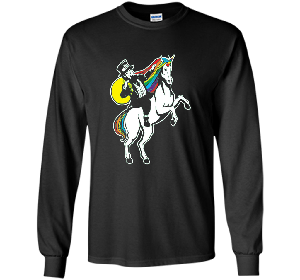 St Patrick's Day Lepricorn Leprechaun Riding Unicorn T-Shirt