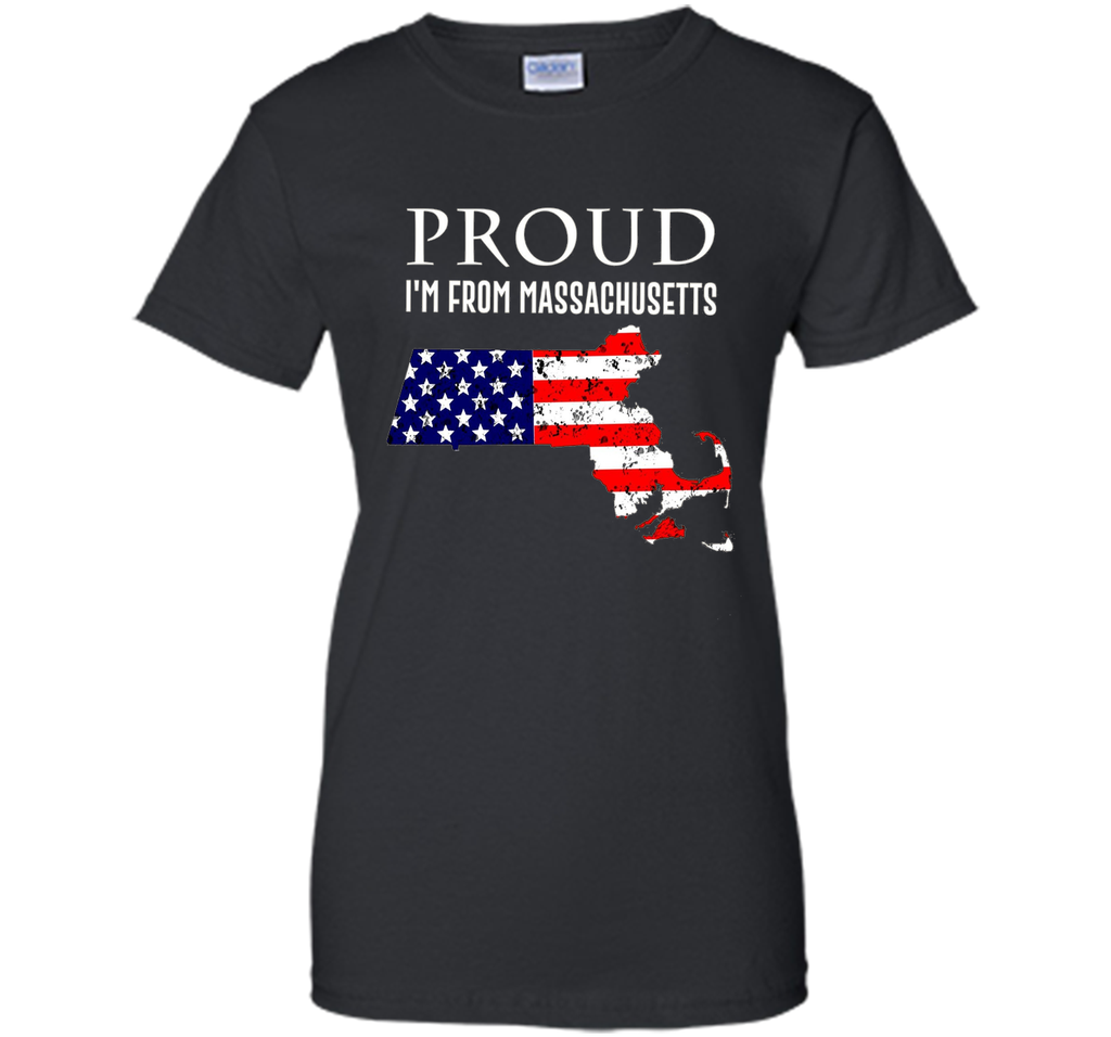 Proud of Massachusetts-US flag Independence day Tshirt