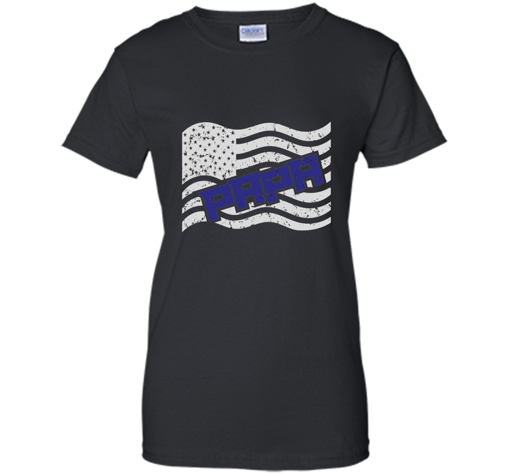 Papa on the American Flag Father's Day Gift T-shirt