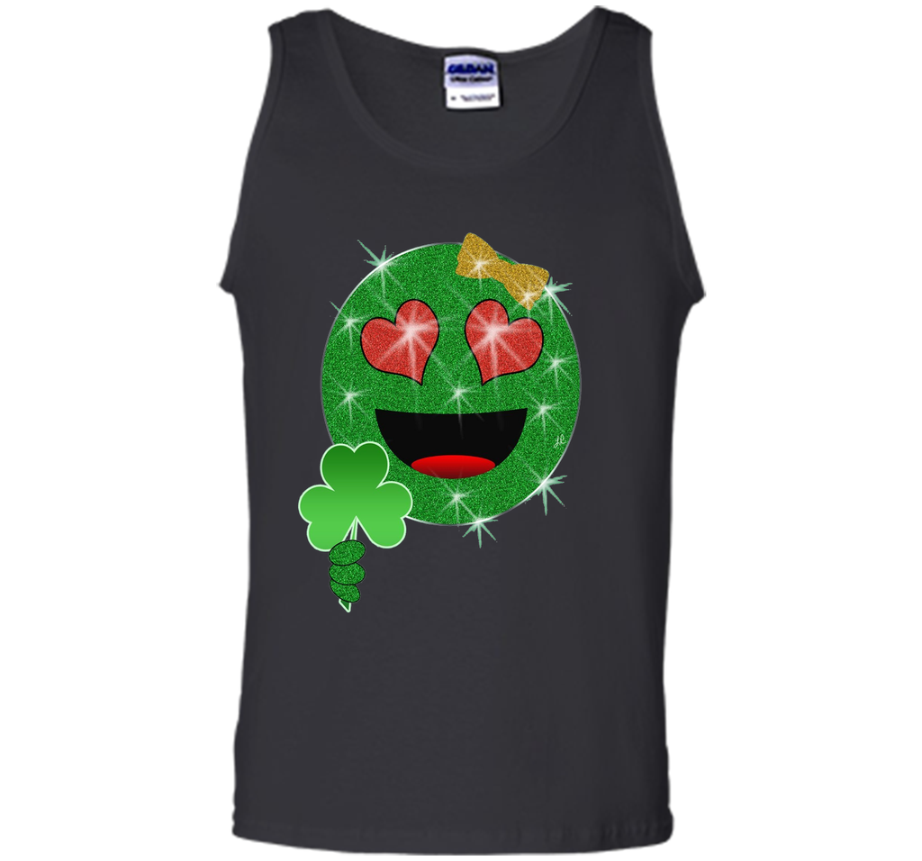 St. Patrick's Day Heart Eyes Emoji T-Shirt for Girls