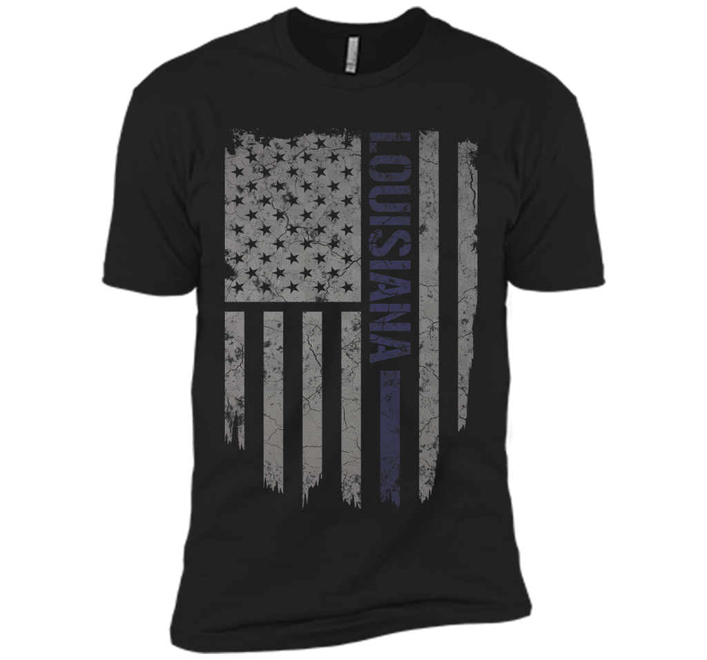 Louisiana Thin Blue Line American Flag T-Shirt T-Shirt