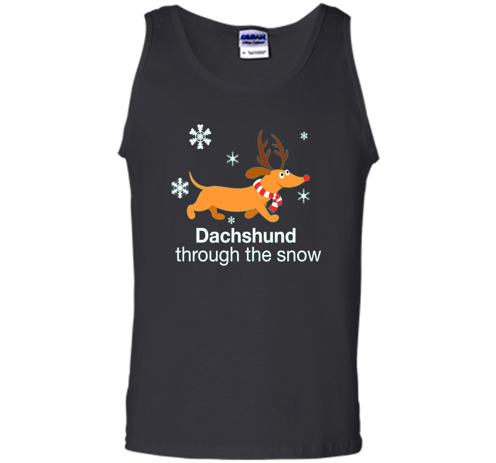 Dachshund through the snow Christmas T-Shirt