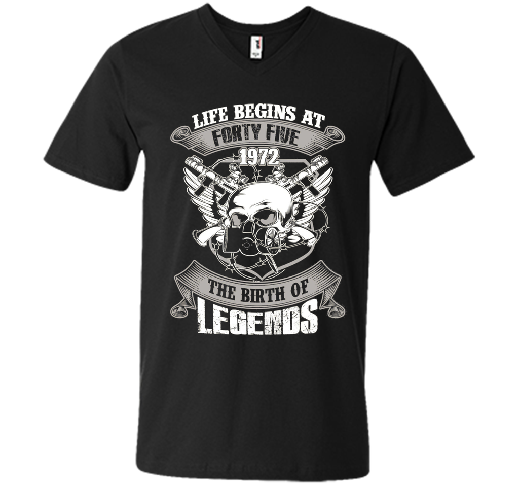 Life Begins At Forty-Five 1972 Birth Of Legends T-shirt cool shirt