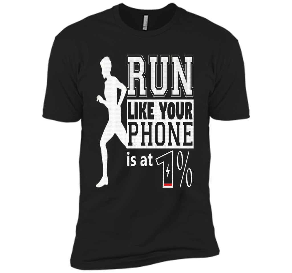 Run Like Your Battery Is Low Funny Running Tshirt