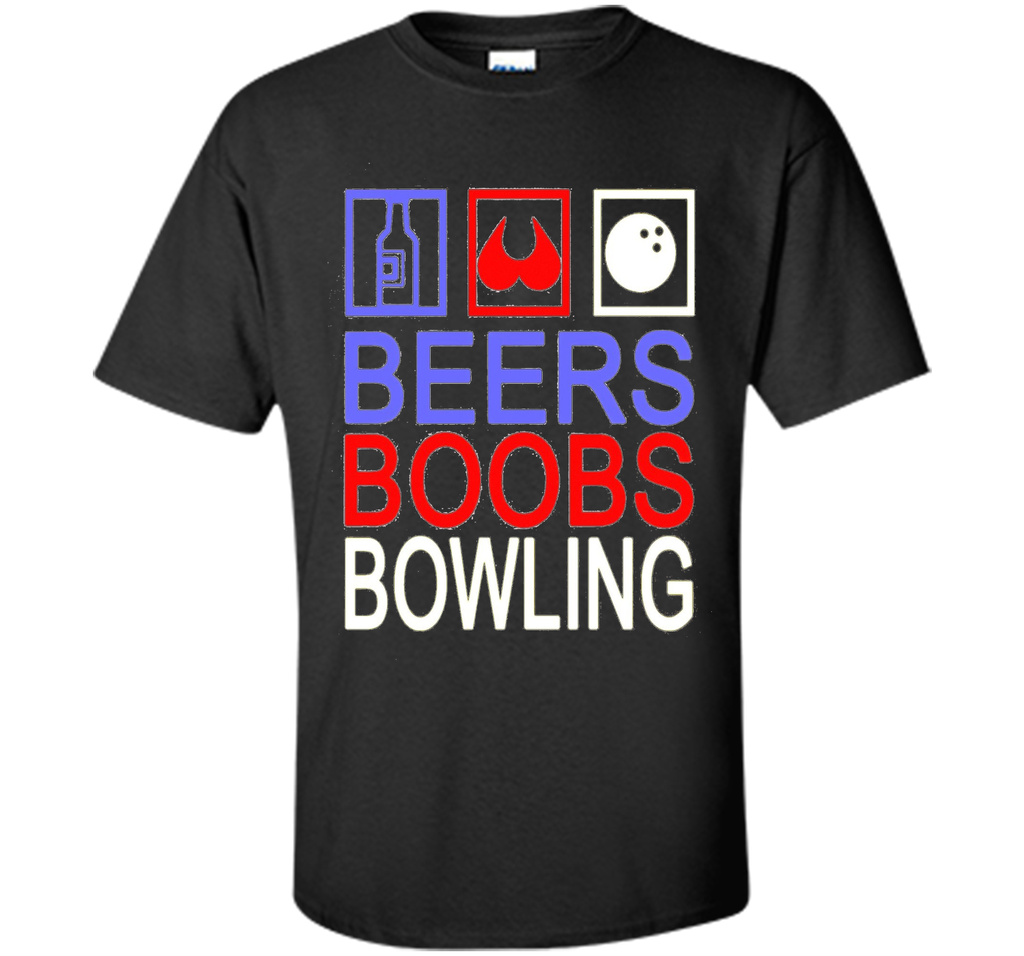 Funny Bowling Shirt - Beers Boobs Bowling Shirt