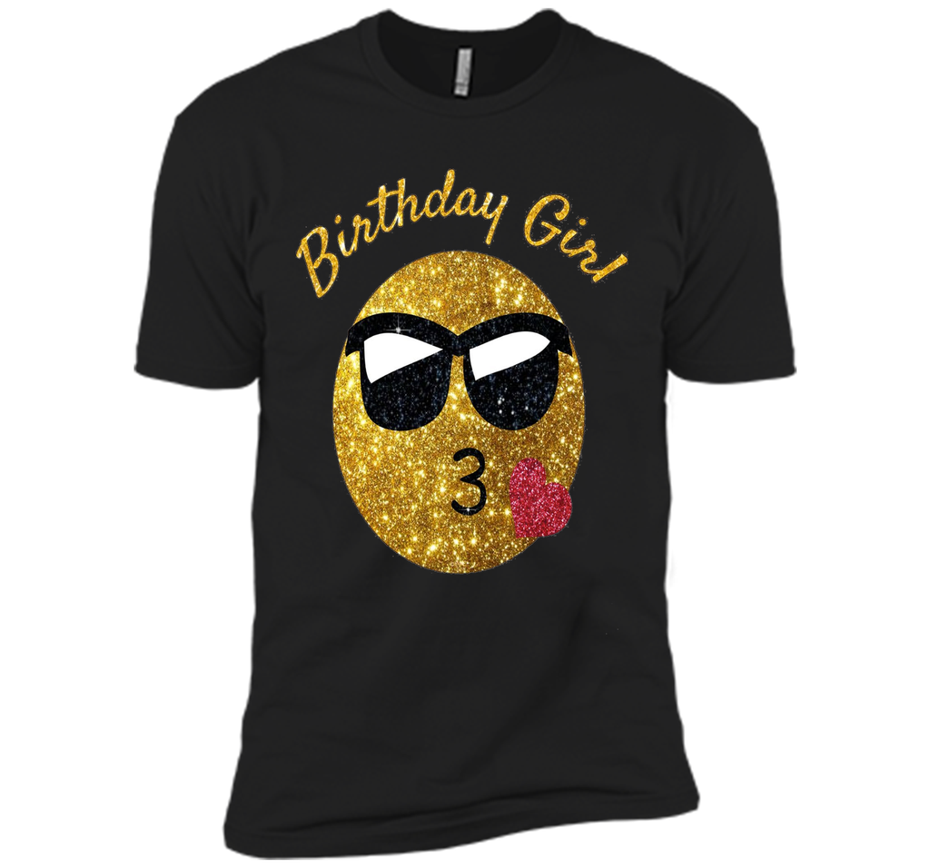 Birthday Emoji T Shirt Birthday Girl Heart Kiss Shades Emoji