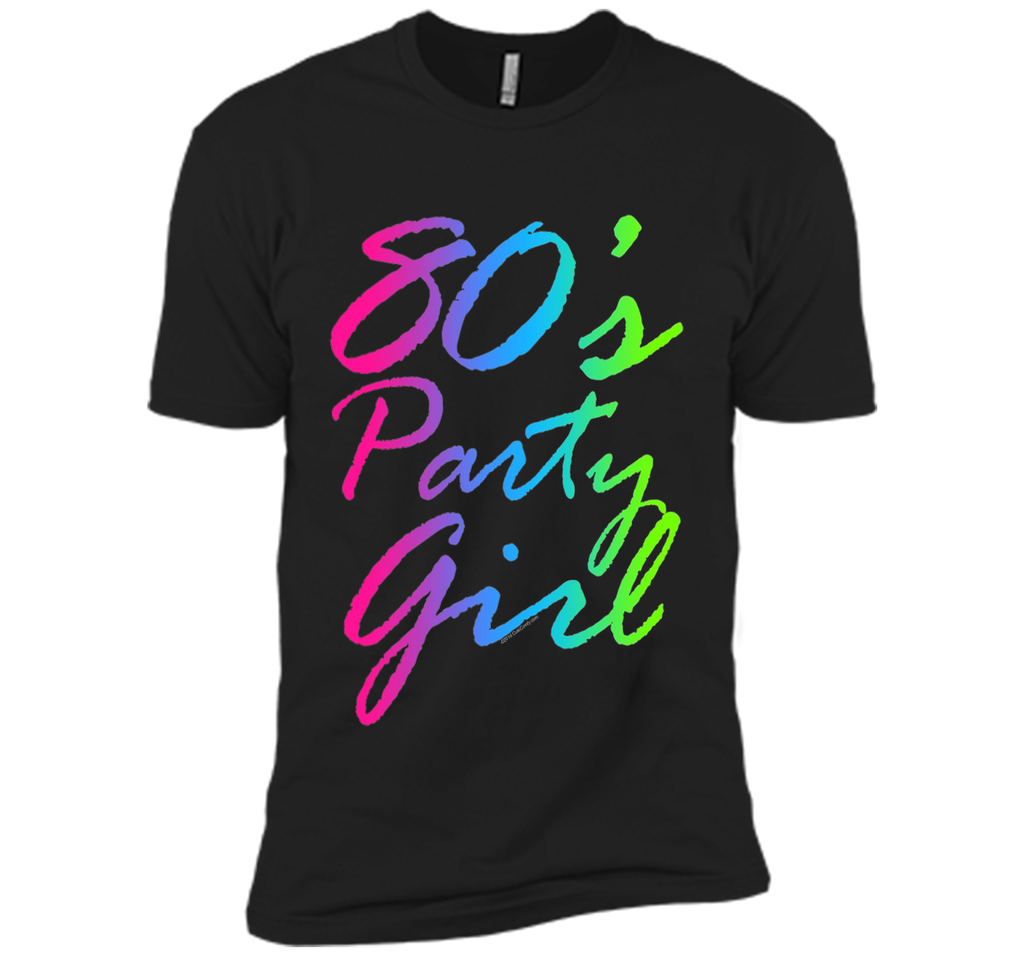 80s Party Girl Neon Retro Halloween Costume 1980s T-Shirt