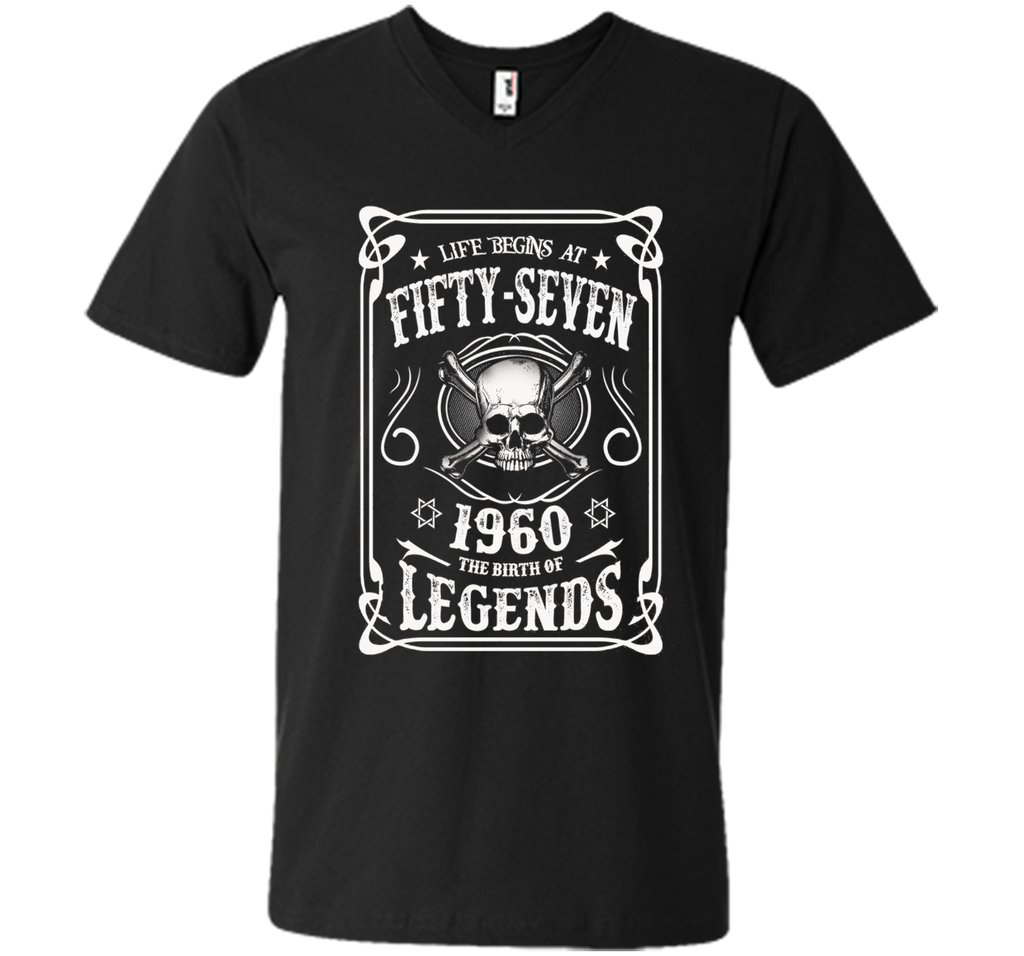 Life begins at 57 - 1960 - the birth of legends (v.2017) t-shirt