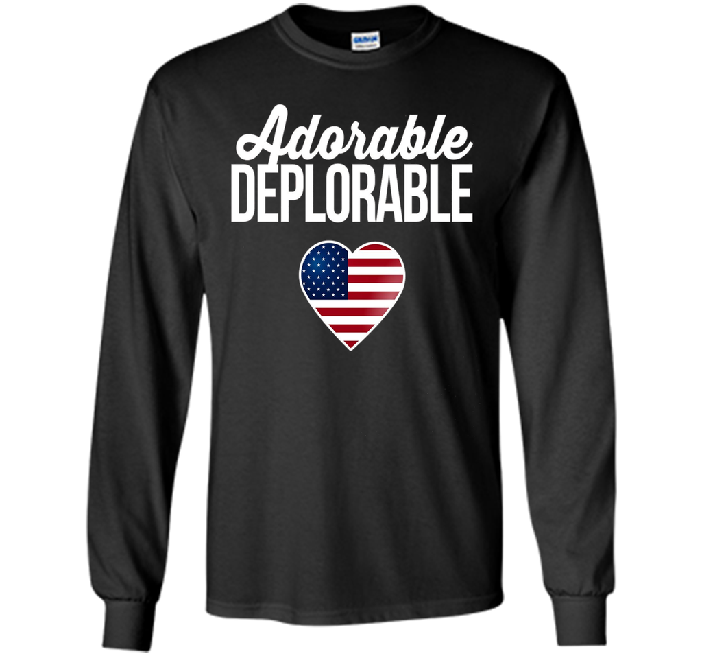 USA Flag Heart Adorable Deplorable Shirt Deplorable T