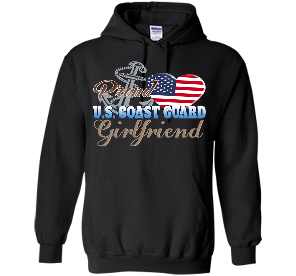 Proud U.S. Coast Guard Girlfriend Patriotic Heart T Shirt t-shirt
