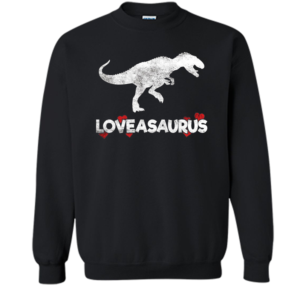Loveasaurus Dinosaur Heart Valentines Day T-Shirt Boys Girls