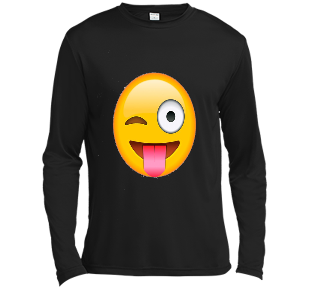 Face Emoticon Tongue Out Emoji with Winking Eye T-shirt