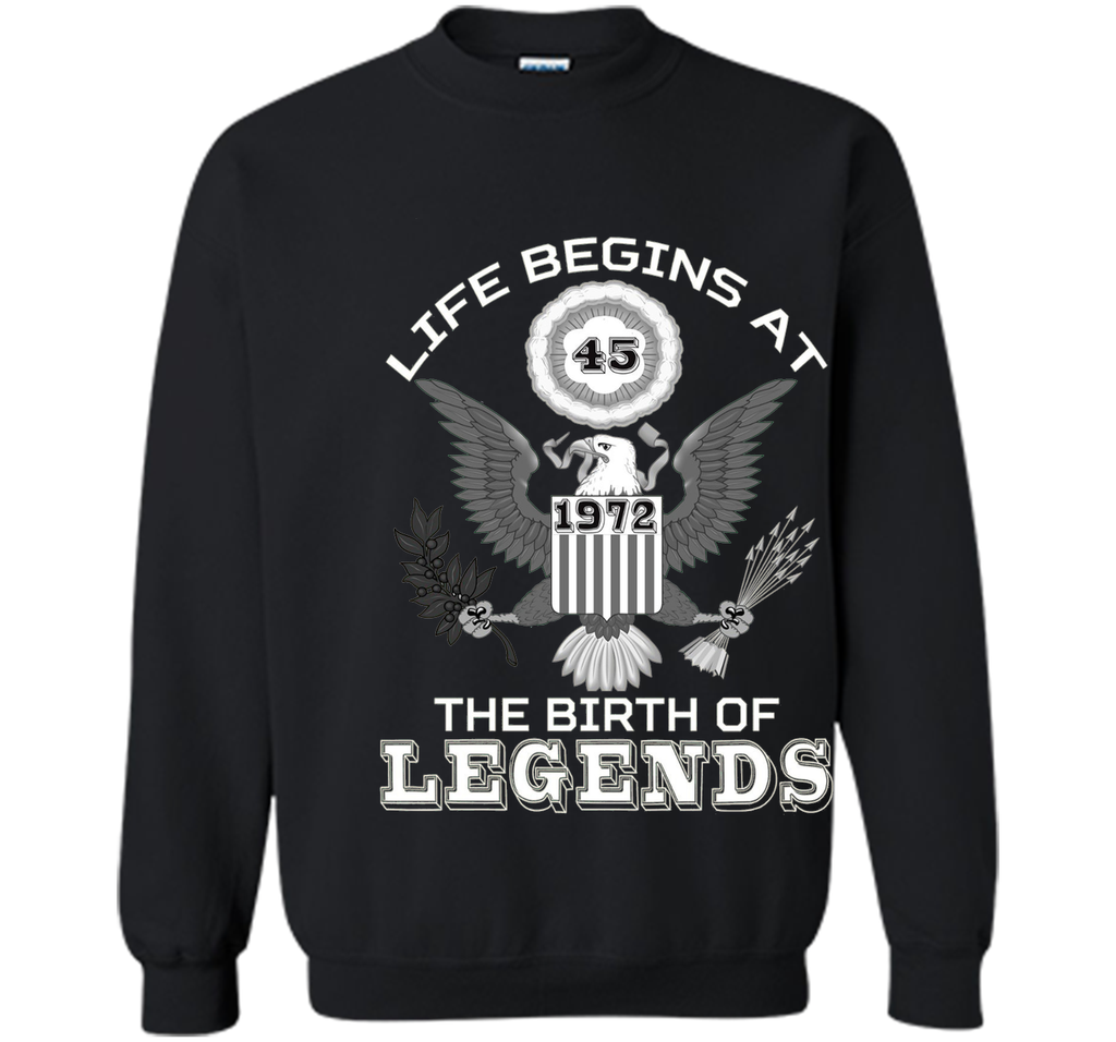 Life Begins at 45 T Shirt The Birth of Legends Tee Gift cool shirt