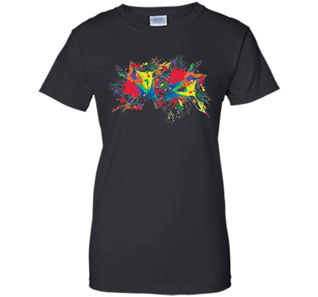 Rainbow Paint Splatter LGBT Gay Pride T-Shirt