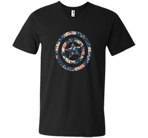 Captain America Floral Print Graphic T-Shirt
