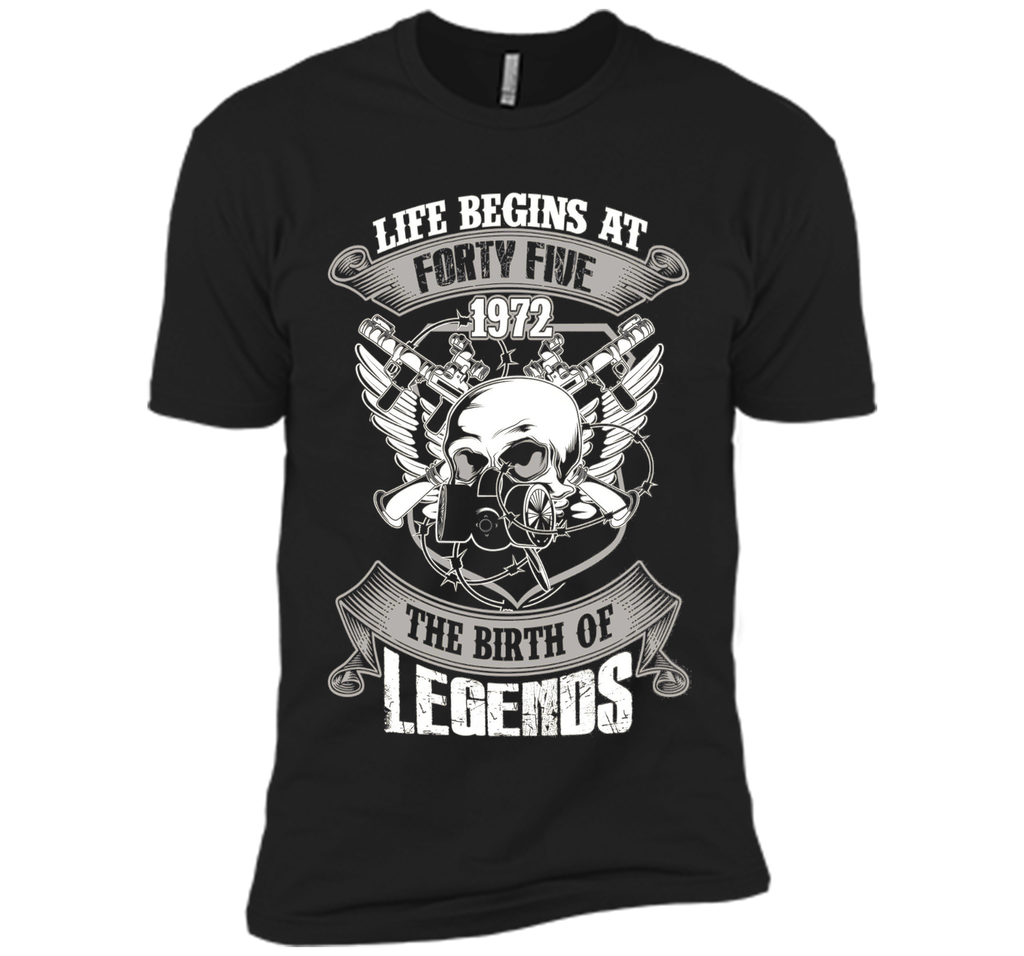 Life Begins At Forty-Five 1972 Birth Of Legends T-shirt cool shirt