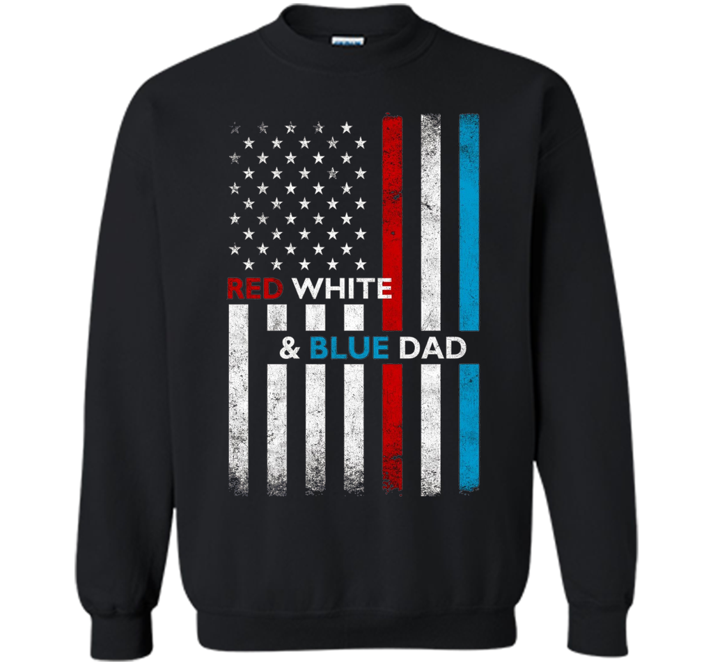Mens Patriotic Dad Red White Blue USA Flag Father's Day T-Shirt
