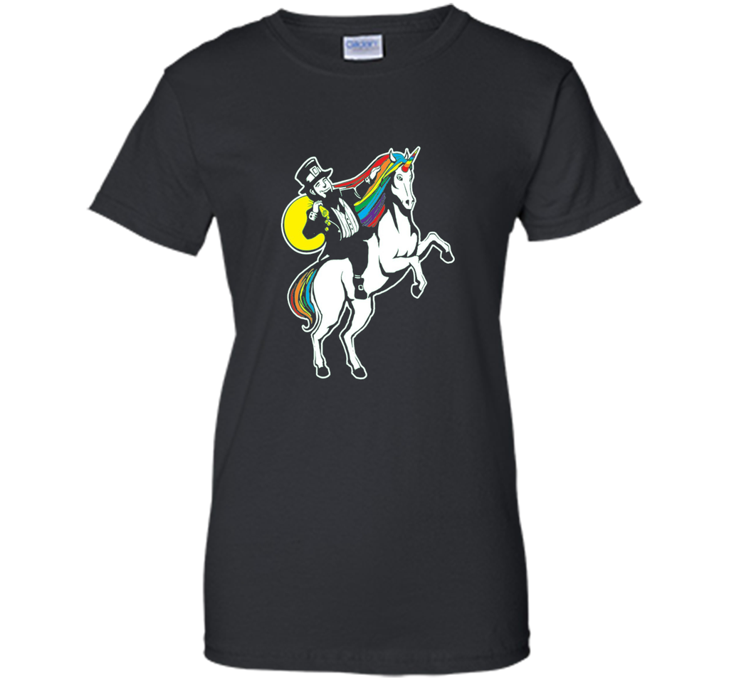 St Patrick's Day Lepricorn Leprechaun Riding Unicorn T-Shirt