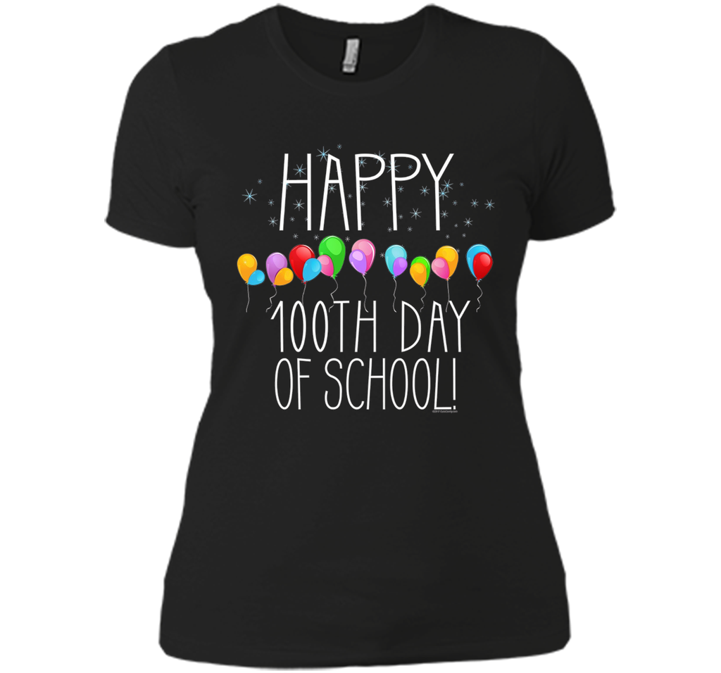 Happy 100th Day of School Party Balloons Teacher T-Shirt