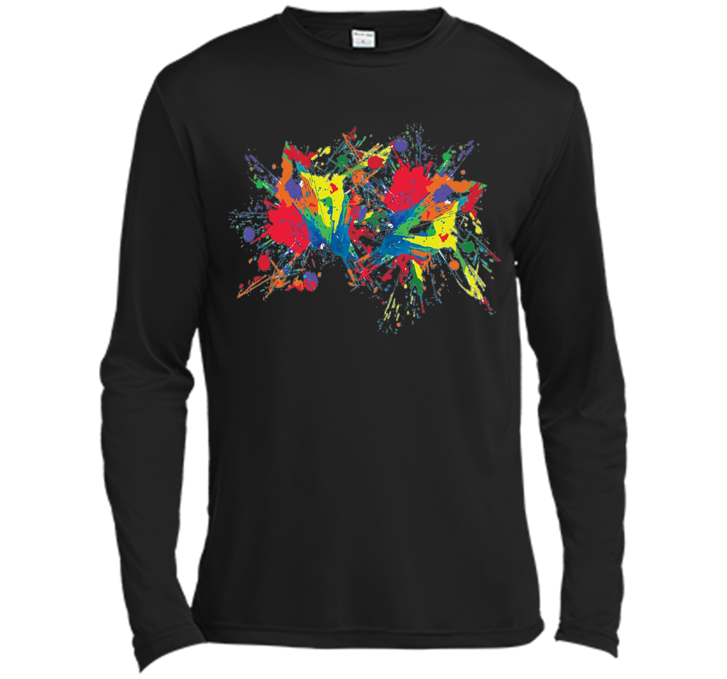 Rainbow Paint Splatter LGBT Gay Pride T-Shirt