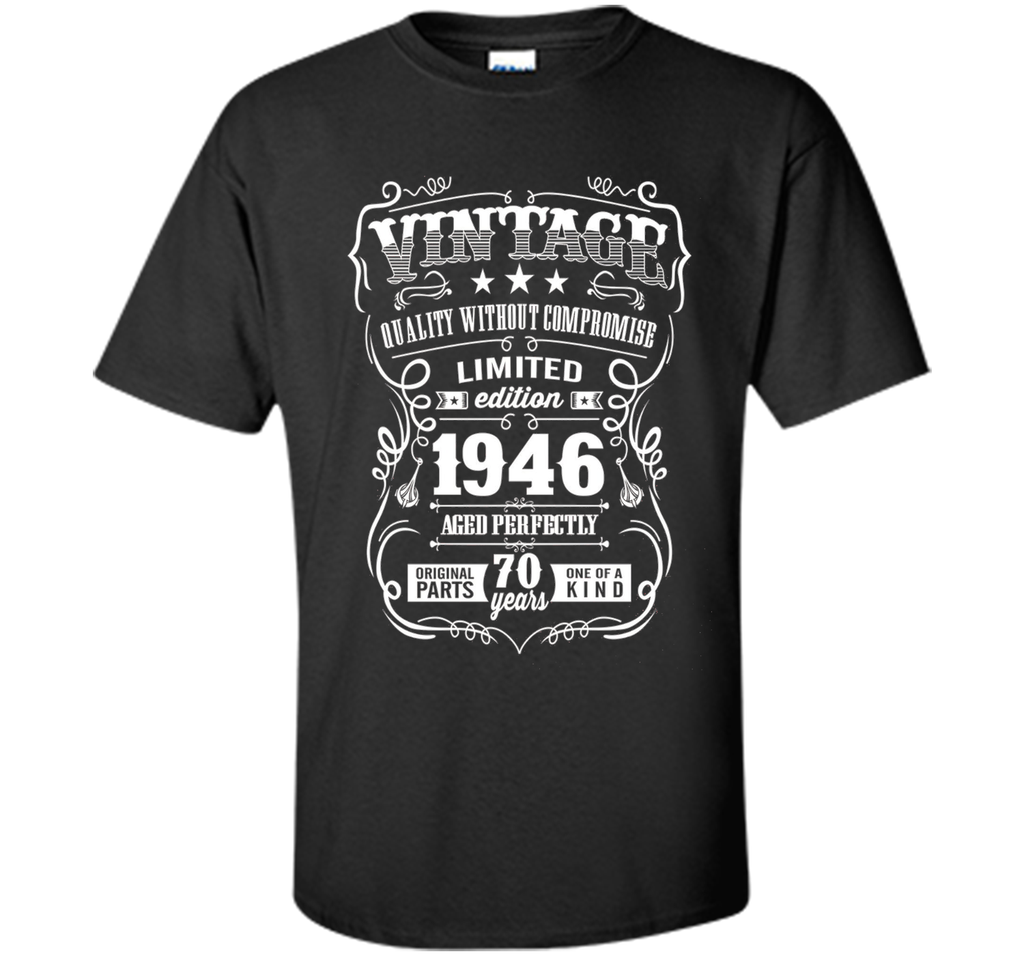 Vintage 1946 birthday shirt. 70th birthday shirts 1946