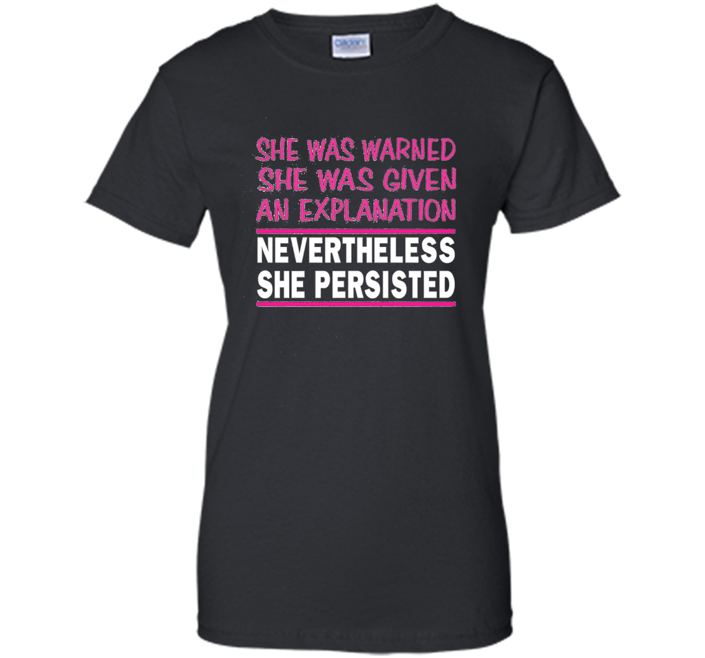 Nevertheless She Persisted T-Shirt PINK Feminist Free Speech