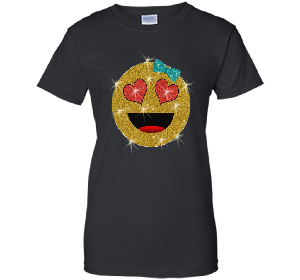 Valentine's Day Emoji Face T-Shirt for Kids and Women