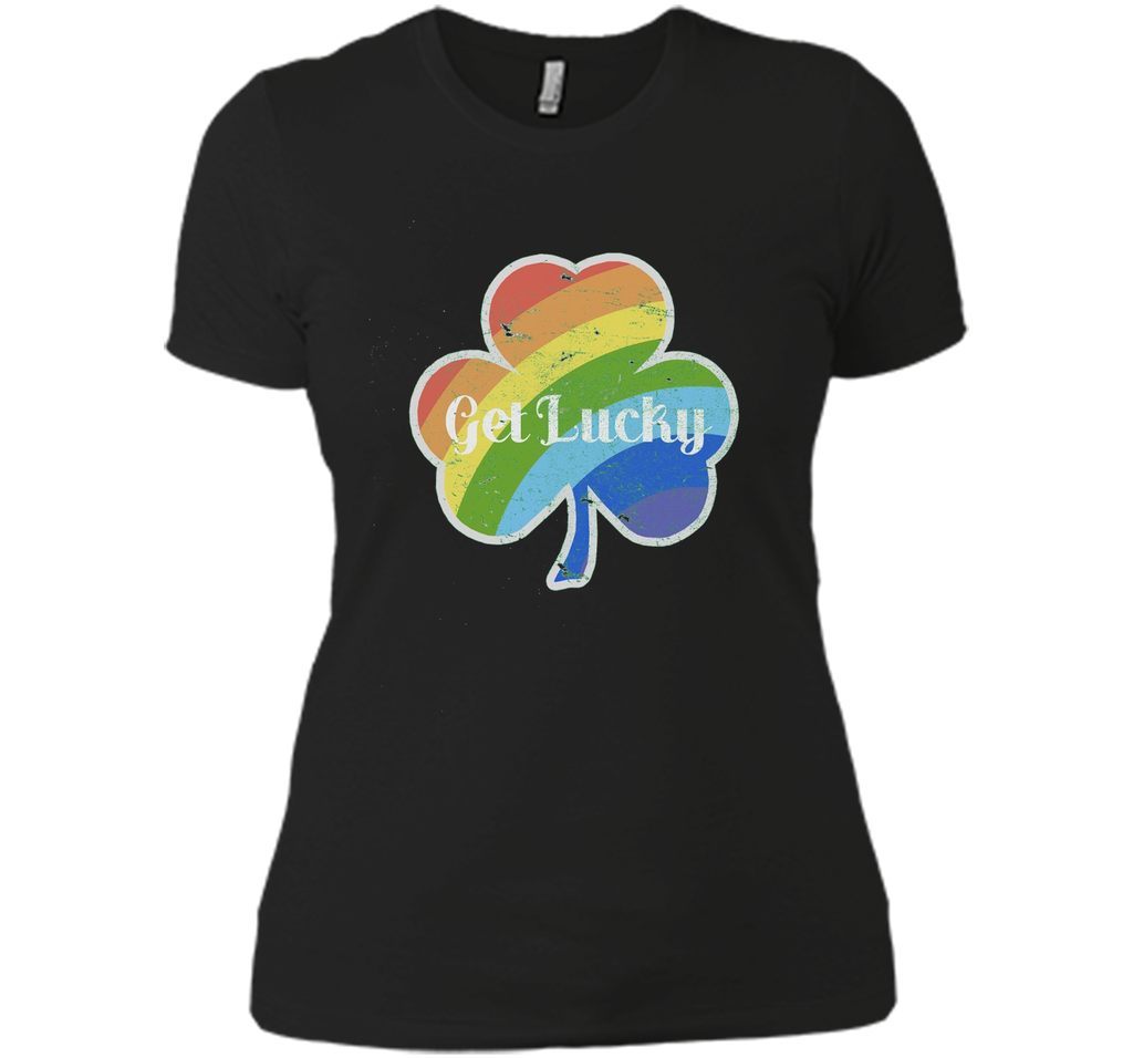 St Patrick's Gay Pride Rainbow Shamrock Tshirt | LGBT