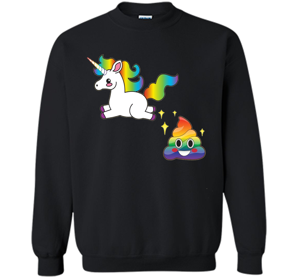Funny Emoji Unicorn Poop T-Shirt - Cute Rainbow Sparkle Poo
