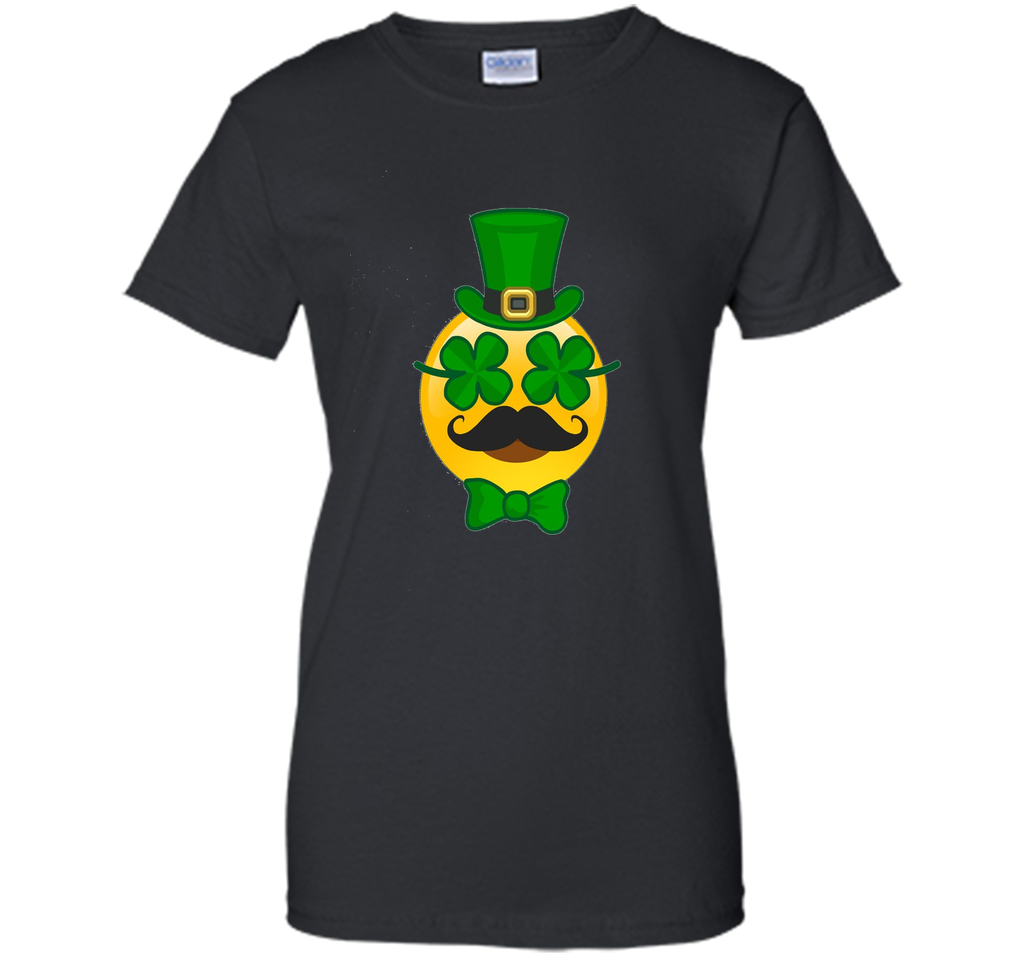 St Patricks Day Emoji T-Shirt Funny Mustache Men Girls Boys