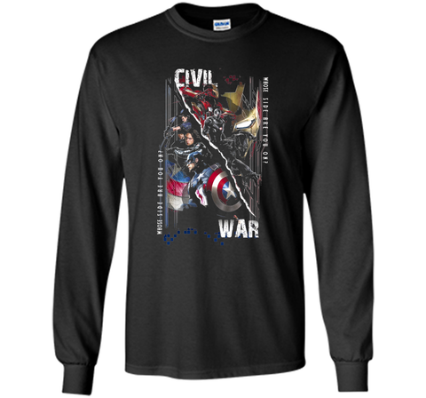Captain America Civil War Sides Graphic T-Shirt