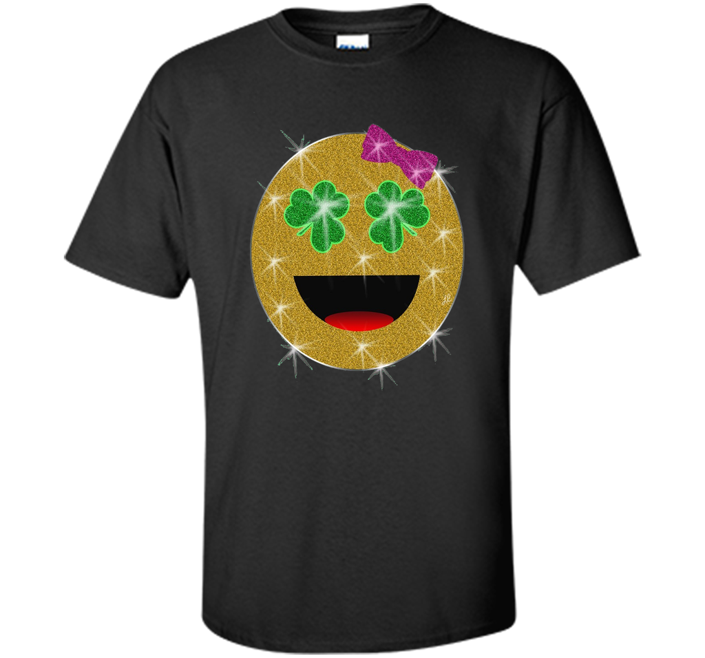 St. Patrick's Day Emoji T-Shirt for Girls and Women
