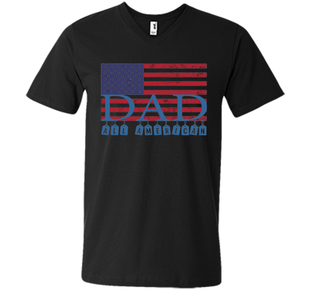 Mens Mens All American Dad American Flag Shirt, Father's Day Gift
