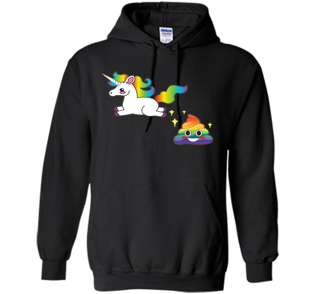 Funny Emoji Unicorn Poop T-Shirt - Cute Rainbow Sparkle Poo