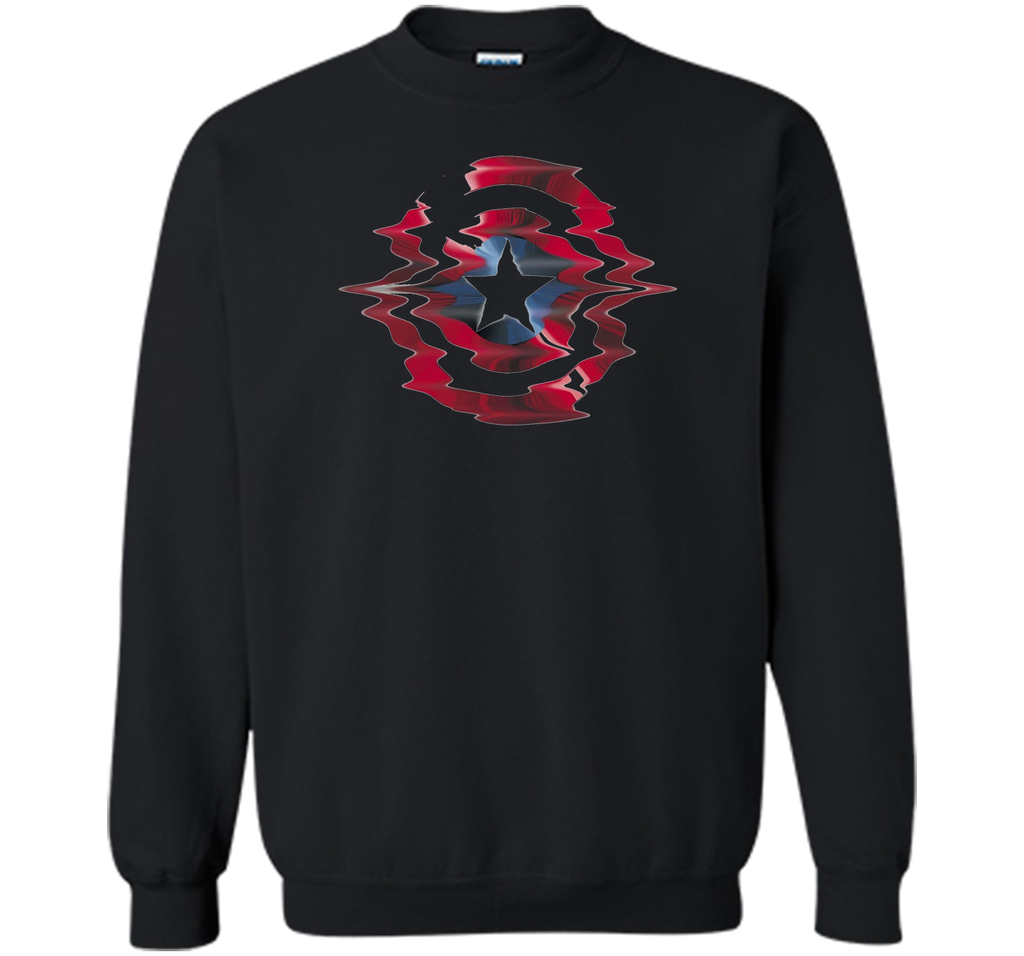 Captain America Shield Glitch Graphic T-Shirt