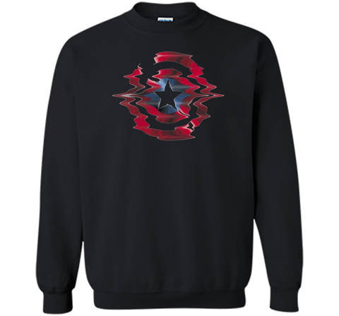 Captain America Shield Glitch Graphic T-Shirt