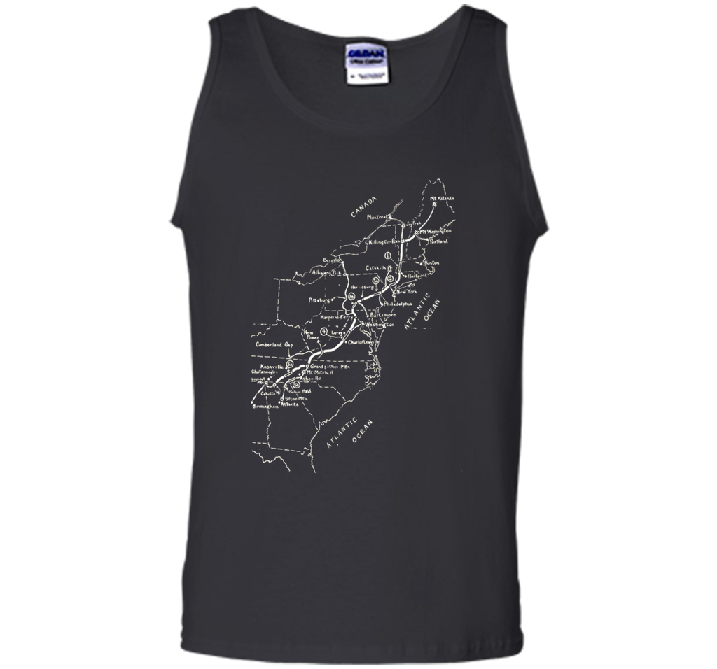 Appalachian Trail Hand-drawn Map Vintage Look T-Shirt